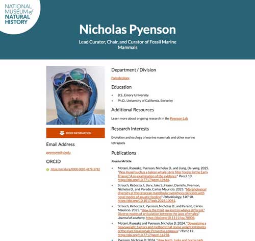 Nicholas Pyenson | Smithsonian - National Museum of National History